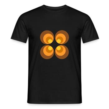 70s Flower Pattern - Men's T-Shirt - black - Front - AI Model Male 178 light (178cm)