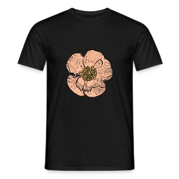 Flower Pastel Flower Flowers Pastel Flowers - Men's T-Shirt - black - Front - AI Model Male 178 light (178cm)