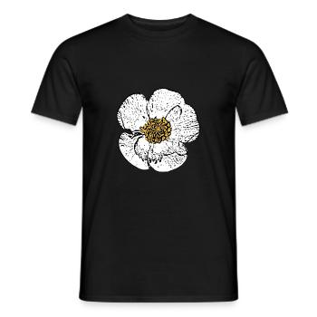 Blume weiß weiße Blumen Geschenk Muttertag Mutter - Männer T-Shirt - Schwarz - Vorne - AI Model Male 178 light (178cm)