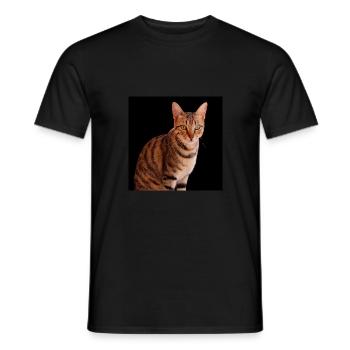 Chat chat chaton doux - T-shirt homme - noir - Devant - AI Model Male 178 light (178cm)