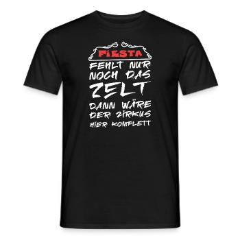 Fiesta Zelt Zirkus - Männer T-Shirt - Schwarz - Vorne - AI Model Male 178 light (178cm)