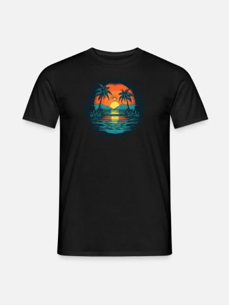 Beach Sunrise - Men's T-Shirt - black