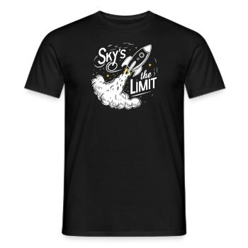 The Sky's No Limit Motivational Quote T-Shirt - Men's T-Shirt - black - Front - AI Model Male 178 light (178cm)