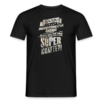 Superkräfte Industriemeister Chemie Shirt - Männer T-Shirt - Schwarz - Vorne - AI Model Male 178 light (178cm)