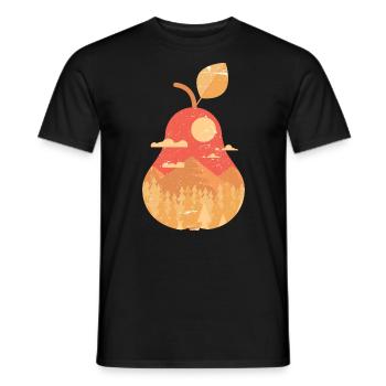 Poire panoramique vintage - T-shirt homme - noir - Devant - AI Model Male 178 light (178cm)