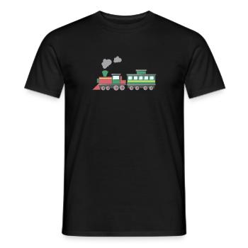 Train with wagons - Men's T-Shirt - black - Front - AI Model Male 178 light (178cm)