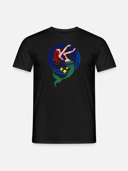 Mermaid mermaid goddess ocean - Men's T-Shirt - black
