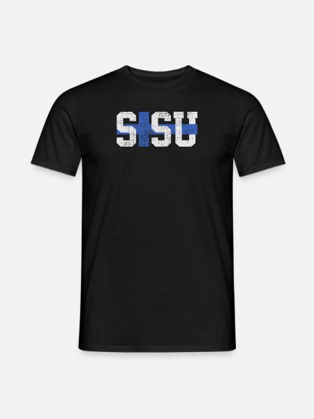 Sisu Finland Finsk Finsk - Mænd T-shirt - sort