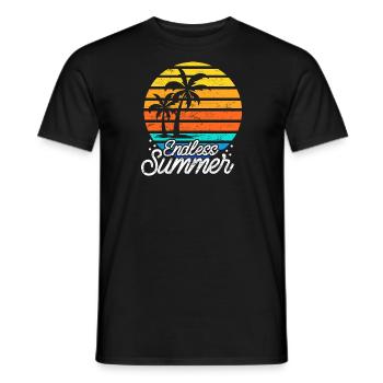 Plage tropicale Vacances d’été - T-shirt homme - noir - Devant - AI Model Male 178 light (178cm)