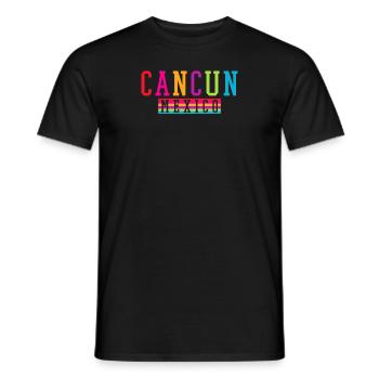Cancun Mexique Île de la plage - T-shirt homme - noir - Devant - AI Model Male 178 light (178cm)