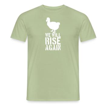 Dodo Bird Watching - Men's T-Shirt - sage - Front - AI Model Male 178 light (178cm)