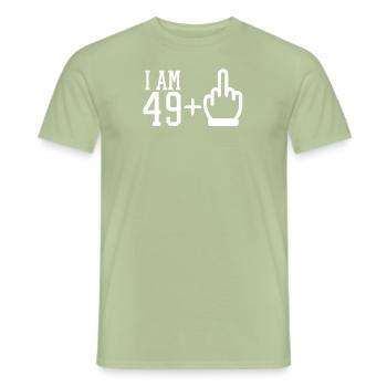 50 years old 50th birthday - Men's T-Shirt - sage - Front - AI Model Male 178 light (178cm)