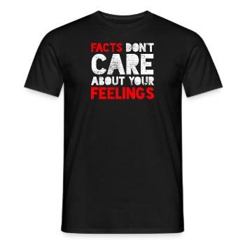 Facts Feelings Quotes Quotes Sayings Sayings - Men's T-Shirt - black - Front - AI Model Male 178 light (178cm)