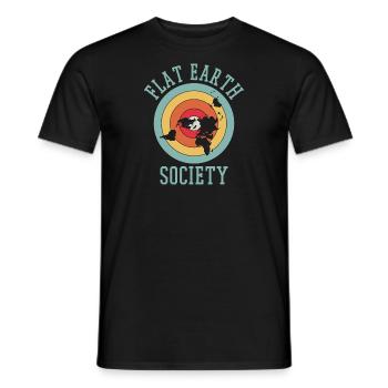 Flache Erde Verschwörungsgesellschaft - Männer T-Shirt - Schwarz - Vorne - AI Model Male 178 light (178cm)