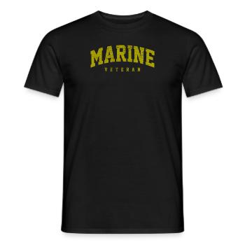 Militaire vétéran de la Marine - T-shirt homme - noir - Devant - AI Model Male 178 light (178cm)
