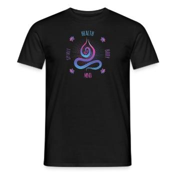 Yoga Méditation spirituelle - T-shirt homme - noir - Devant - AI Model Male 178 light (178cm)