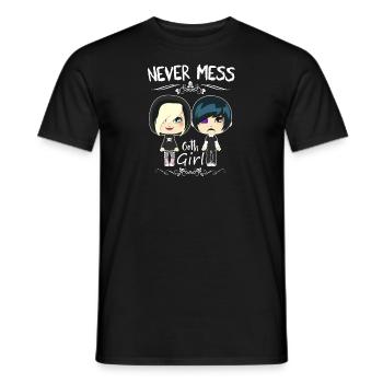 Gothic Girl - Men's T-Shirt - black - Front - AI Model Male 178 light (178cm)