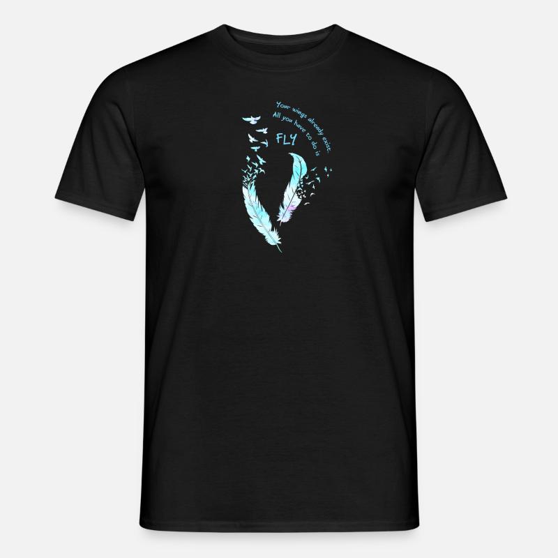 Fly Feather Plumage - Men’s T-shirt - black