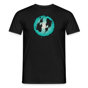 Poisson-carpe koï - T-shirt homme - noir - Devant - AI Model Male 178 light (178cm)