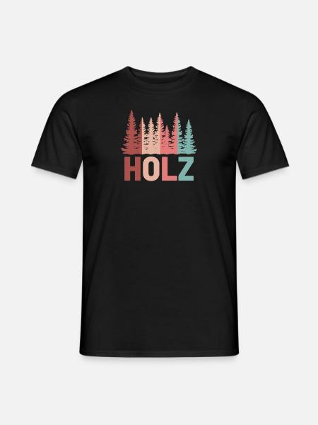 Holz Holz Holz - Männer T-Shirt - Schwarz