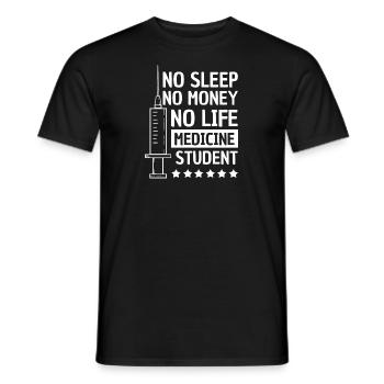 Medical student - Men's T-Shirt - black - Front - AI Model Male 178 light (178cm)