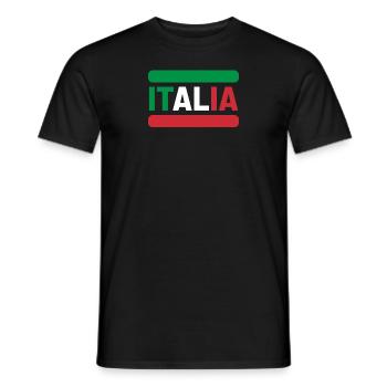 Italie Italie drapeau italien - T-shirt homme - noir - Devant - AI Model Male 178 light (178cm)