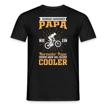 Fahrrad Papa | Lustiges Vater Vatertag Geschenk - Männer T-Shirt - Schwarz - Vorne - AI Model Male 178 light (178cm)