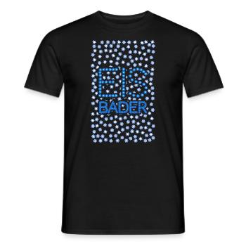 Eisbader - Männer T-Shirt - Schwarz - Vorne - AI Model Male 178 light (178cm)