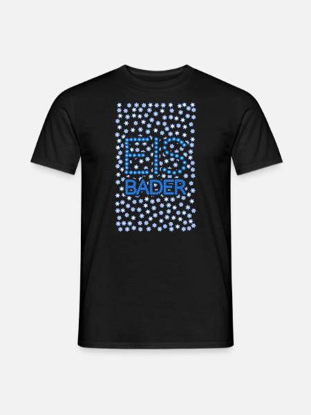 Eisbader - Männer T-Shirt - Schwarz