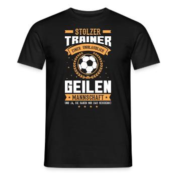 Fußballtrainer Trainer Geschenk - Männer T-Shirt - Schwarz - Vorne - AI Model Male 178 light (178cm)