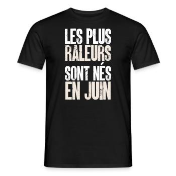 anniversaire homme juin humour - T-shirt homme - noir - Devant - AI Model Male 178 light (178cm)