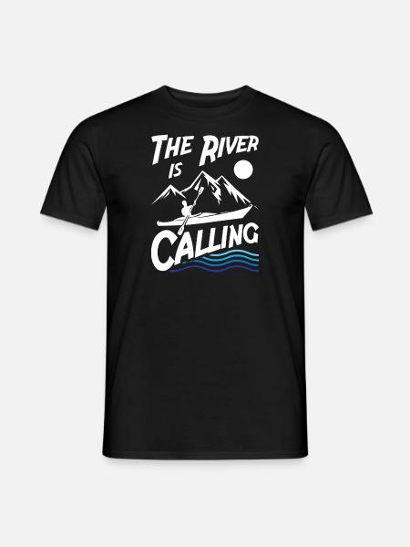 The River is Calling - Men's T-Shirt - black