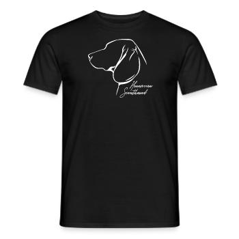 HANOVERIAN SCENTHOUND Profil Chiens Wilsigns - T-shirt homme - noir - Devant - AI Model Male 178 light (178cm)