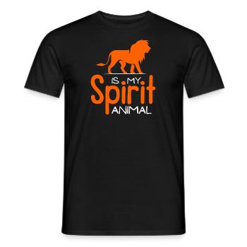 The lion is my spiritual animal - Men's T-Shirt - black - Front - AI Model Male 178 light (178cm)