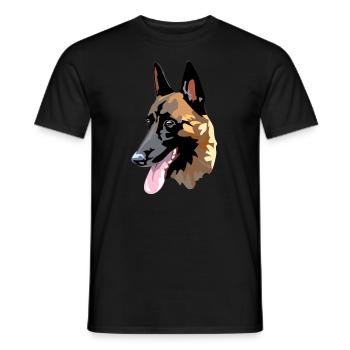 Leiter Malinois - Männer T-Shirt - Schwarz - Vorne - AI Model Male 178 light (178cm)