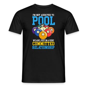 Joueur de billard Cue Sports Billard - T-shirt homme - noir - Devant - AI Model Male 178 light (178cm)