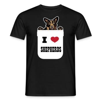 Chiens Chiens Amateurs de chiens Propriétaires de chiens - T-shirt homme - noir - Devant - AI Model Male 178 light (178cm)