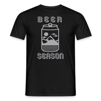 Beer Beer Drinker Party Alcohol Freshly Tapped - Men's T-Shirt - black - Front - AI Model Male 178 light (178cm)