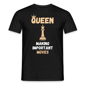 Chess Saying Gift Checkmate Queens Gambit - Men's T-Shirt - black - Front - AI Model Male 178 light (178cm)