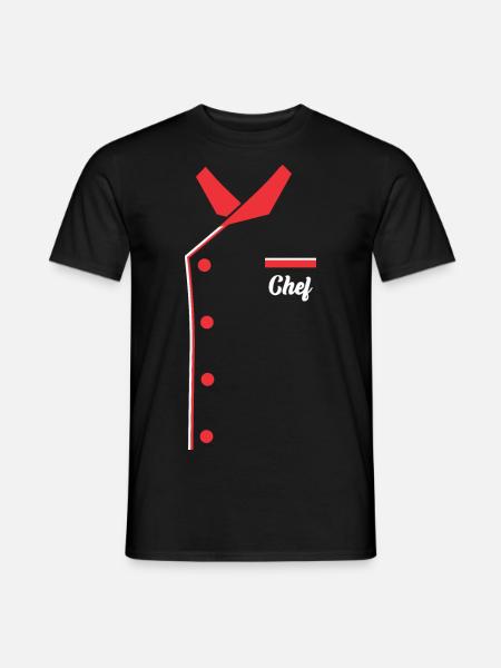 Le chef au dîner ou en cuisine - T-shirt homme - noir