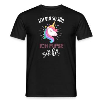 Ich bin so süß - Ich pupse Zucker - Männer T-Shirt - Schwarz - Vorne - AI Model Male 178 light (178cm)