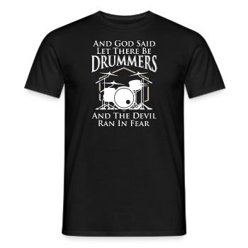 Batteurs - T-shirt homme - noir - Devant - AI Model Male 178 light (178cm)