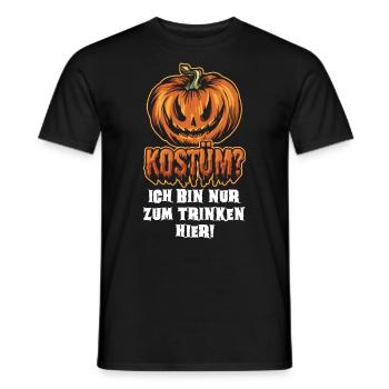 Halloween Kürbis | Halloween Kostüm Spruch - Männer T-Shirt - Schwarz - Vorne - AI Model Male 178 light (178cm)