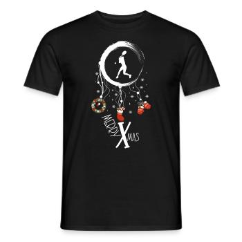 Tennis Frau Weihnachten Weihnachtstraumfänger - Männer T-Shirt - Schwarz - Vorne - AI Model Male 178 light (178cm)