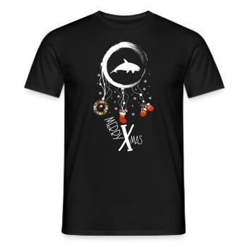 Orka Weihnachten Weihnachtstraumfänger - Männer T-Shirt - Schwarz - Vorne - AI Model Male 178 light (178cm)