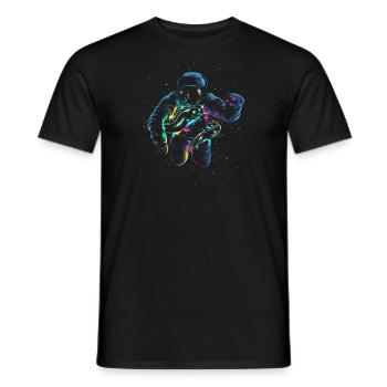 Astronaute avec un poisson extraterrestre - T-shirt homme - noir - Devant - AI Model Male 178 light (178cm)