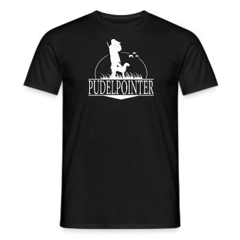 PUDELPOINTER Hunting Dogs Hunting Hunter Wilsigns - Men's T-Shirt - black - Front - AI Model Male 178 light (178cm)