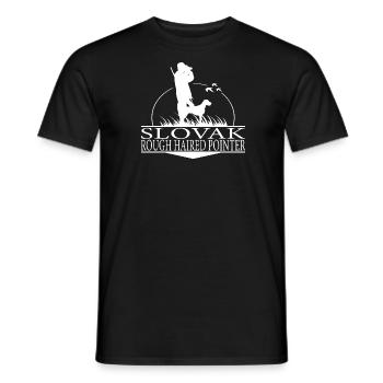 POINTER SLOVAQUE À POIL RUGUEUX Chiens de chasse Wilsigns - T-shirt homme - noir - Devant - AI Model Male 178 light (178cm)