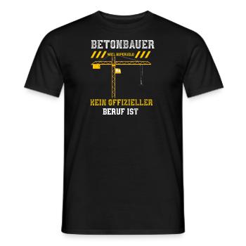 Betonbauer Weil Superheld Kein O... - Männer T-Shirt - Schwarz - Vorne - AI Model Male 178 light (178cm)
