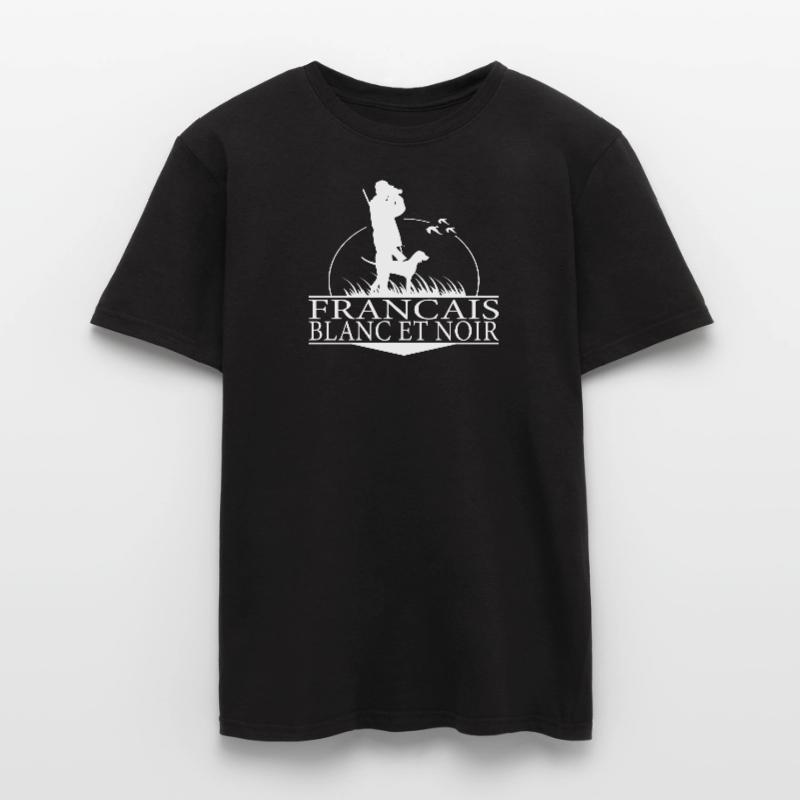 FRANCAIS BLANC ET NOIR Chiens de chasse Hunter Wilsigns T-shirt homme
